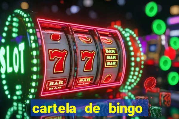 cartela de bingo pra imprimir